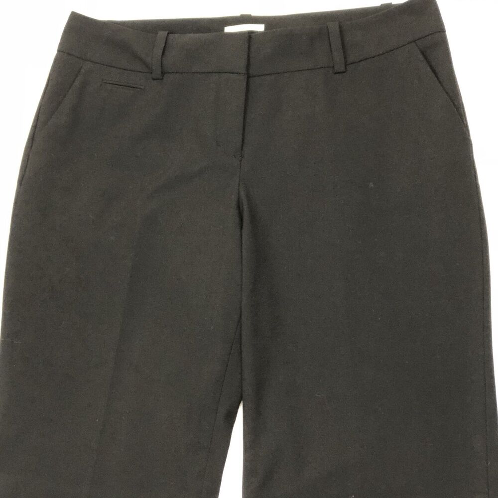 Halogen Dress Pants Women Size 10 Black Taylor Fit Stretch Wide Leg Career Wear